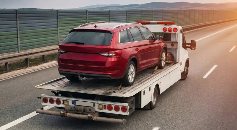 Guincho para carros em Itapetininga – carro sendo carregado em plataforma